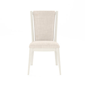 A.R.T. Furniture Blanc Contemporary Upholstered Side Chair In Alabaster Finish - Elegant Parrawood Design & Comfort White Parrawood Solids,Foam,Fabric 289206-1017
