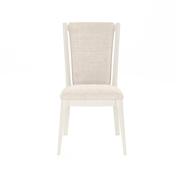 A.R.T. Furniture Blanc Contemporary Upholstered Side Chair In Alabaster Finish - Elegant Parrawood Design & Comfort White Parrawood Solids,Foam,Fabric 289206-1017