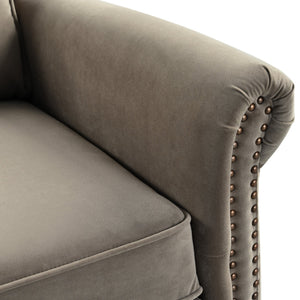 English Elm Christopher Knight Home® - 360° Swivel Recliner Plush Velvet Manual Rocker with Infinite Recline Support for Living Room Comfort Light Brown N763P202666F