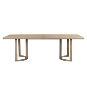 English Elm 95 Inch Rectangular Dining Table Seats Eight with Trestle Base in Light Ash Finish N771P388973A