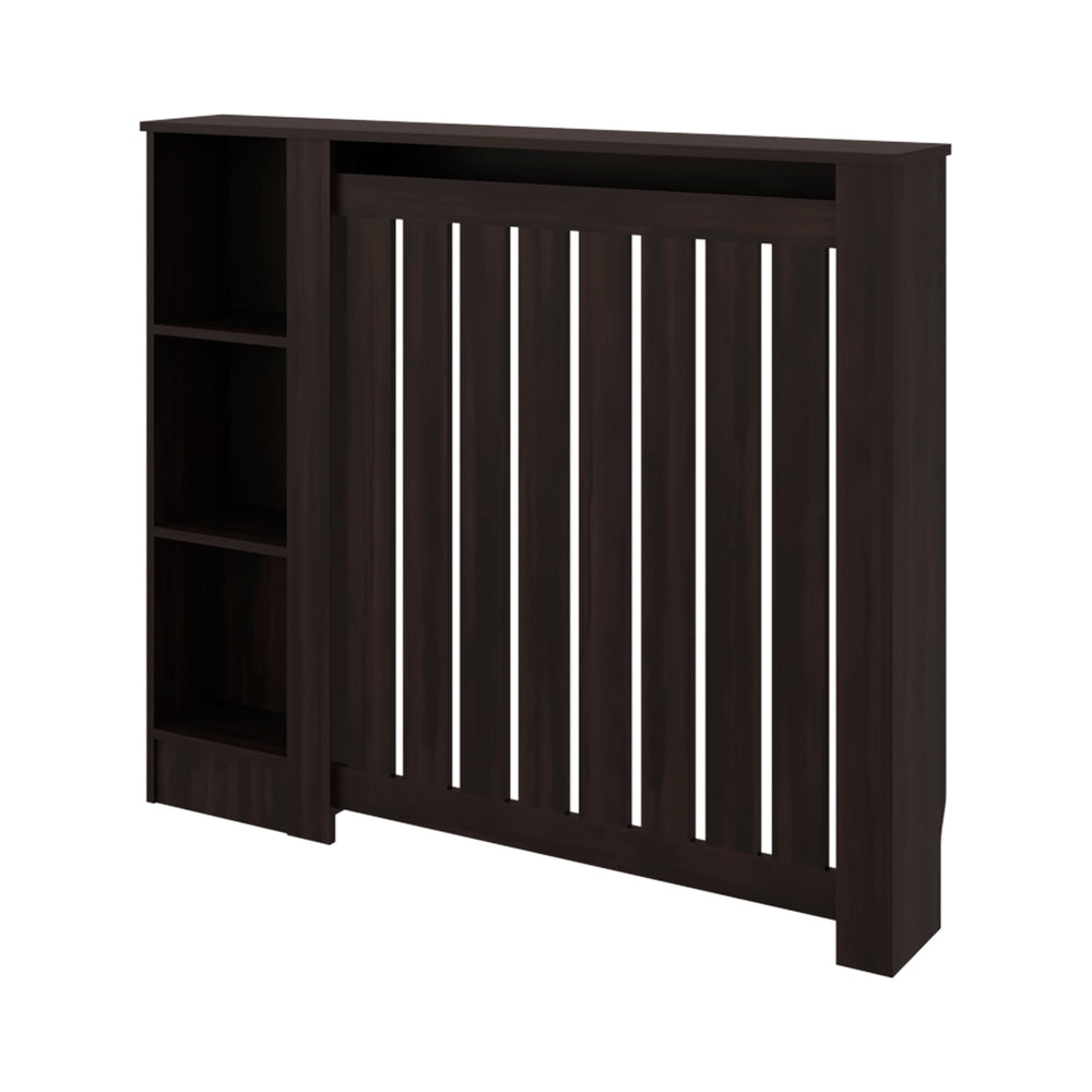 English Elm Wengue Radiator Cover Slim Storage Unit with Open Grille for Hallway or Living Room B062P357535