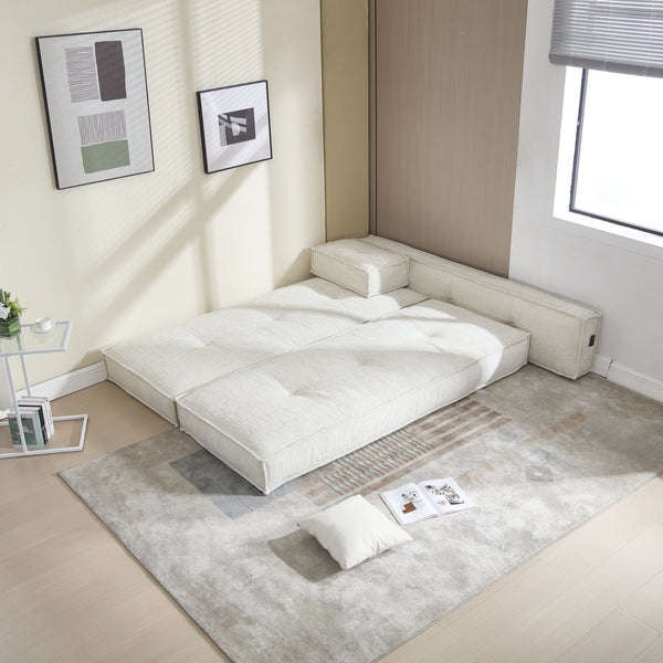 English Elm Coolmore Modular Chenille Sofa - Versatile Space-Saving Design With Side Pockets For Easy Storage W1152P320324