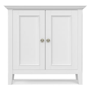 English Elm Amherst Solid Pine Storage Cabinet French Finish Transitional Style for Entryway or Living Room White B136P436046