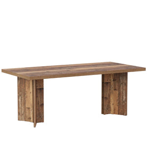 English Elm Sturdy Two-tier Computer Desk with File Cabinet and Monitor Riser for Home Office T3971P452789