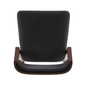 English Elm Patricia Velvet Upholstered Counter Stool with Beech Frame, Gold Footrest Plate, Commercial Grade Comfort Black B365P398046