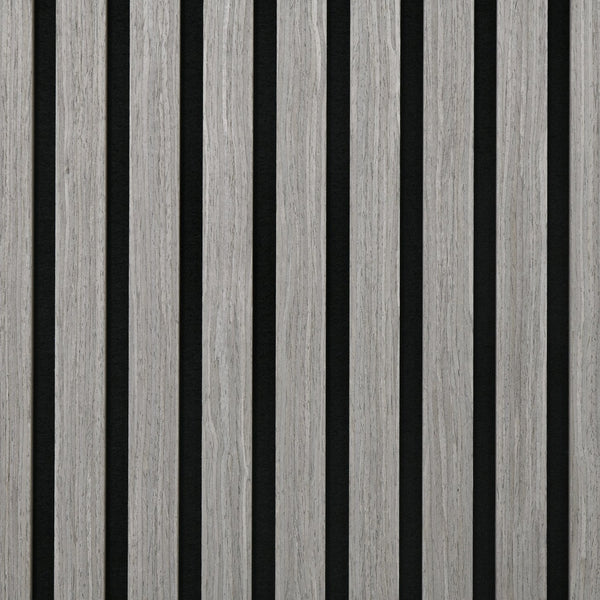 English Elm HOMCOM 3D Faux Wood Wall Panels 24" x24" Sound Absorbing Slat Panels for Home Office & Ceiling Decor Gray W2225P229716