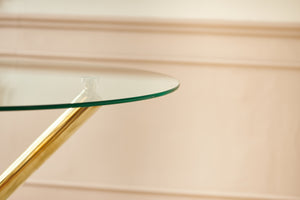 English Elm 1+4,5Pieces Elegant Mid-Century Dining Set For 4-6 With Glass Top & Gold Metal Legs – Stylish Comfort! W234S00093