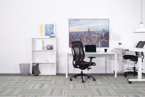 OSP Home Furnishings Executive High Back Mesh Office Chair with Lumbar Support and Ergonomic Synchro Tilt Control 818-11G9C18P
