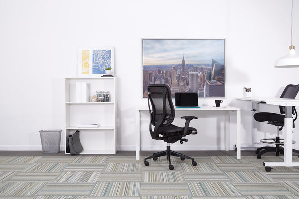 OSP Home Furnishings Executive High Back Mesh Office Chair with Lumbar Support and Ergonomic Synchro Tilt Control 818-11G9C18P