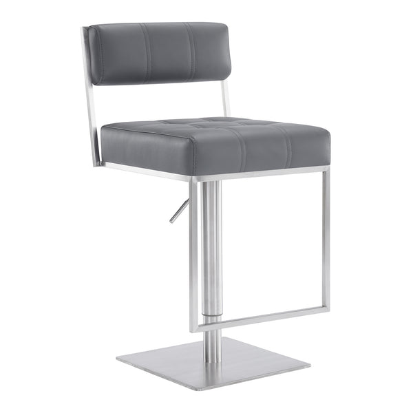 English Elm Michele Swivel Barstool Faux Leather Seat Pneumatic Height Adjustable Kitchen Island B2736P464876