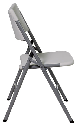 OSP Home Furnishings Resin Folding Chair Set of Four with Steel Frame for Banquet Patio or Indoor Use Resin PC-02