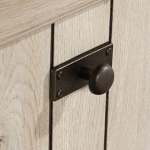 English Elm Night Stand - Stylish Gray Finish, Compact Design With Drawer & Shelf For Organized Bedroom Storage B356P402791