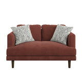 English Elm Wallace & Bay - Wallace & Bay  Jurie Red Loveseat