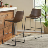 Christopher Knight Home® Vintage Brown Bar Stool Set  - Stylish Comfort for Home Bar & Kitchen