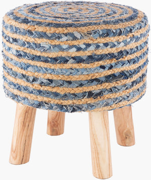 Livabliss Cambrai Handcrafted Jute Cotton Cube Ottoman Artisan Woven Accent for Living Room CBI-001