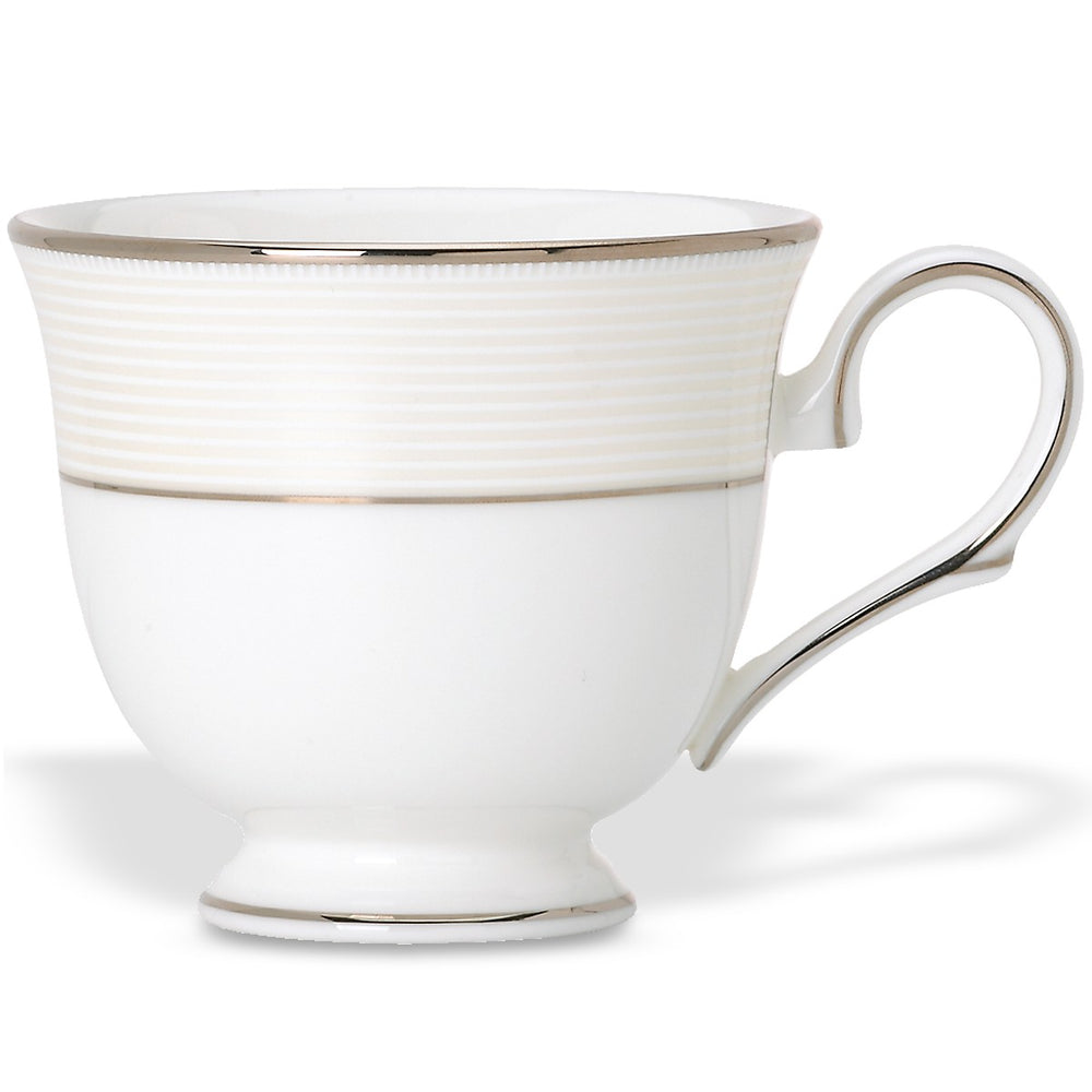Lenox Opal Innocence Stripe Teacup White, WHITE BONE CHINA 806503