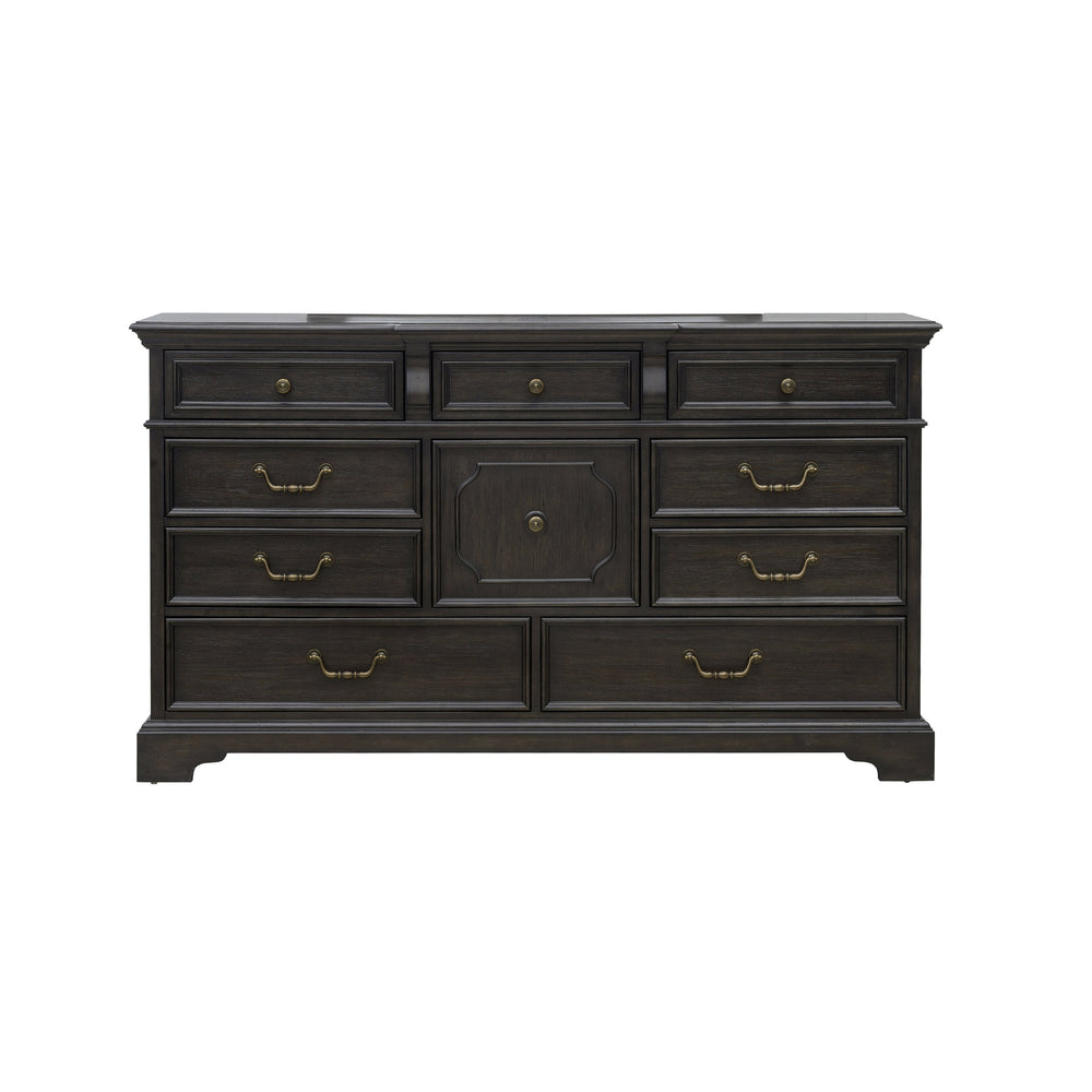Pulaski Furniture Hickory Creek 6 Drawer Chest - Timeless Elegance In Rich Brown Velvet Finish For Classic Interiors Brown Split Heart Cathedral Hickory Veneers P386100-pulaski