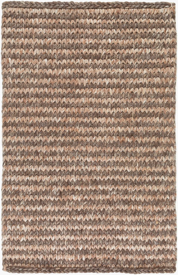 Surya Cable Cbl-7000 2' X 3' Handmade Rug - Modern Decor With Durable Viscose & Wool, Spot Clean Only Dark Brown Viscose,Wool Cbl7001-23