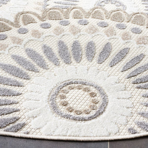 Safavieh Cabana 382 CBN382 Power Loomed Indoor / Outdoor Rug Grey / Ivory CBN382F-25