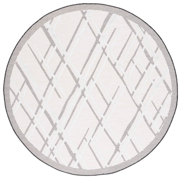 Safavieh Cabana 416 CBN416 Power Loomed Indoor / Outdoor Rug Ivory / Black CBN416Z-7SQ