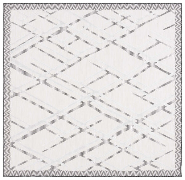 Safavieh Cabana 416 CBN416 Power Loomed Indoor / Outdoor Rug Ivory / Black CBN416Z-7SQ