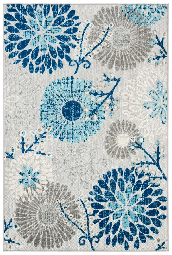 Safavieh Cabana 832 Weave Indoor / Outdoor Rug Grey / Blue CBN832F-222