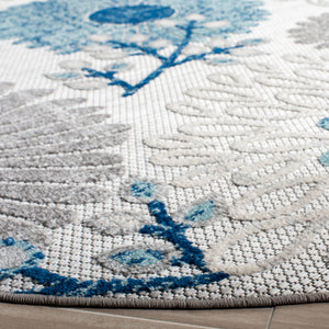 Safavieh Cabana 832 Weave Indoor / Outdoor Rug Grey / Blue CBN832F-222