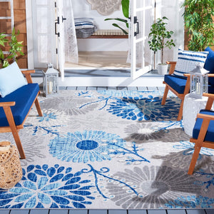 Safavieh Cabana 832 Weave Indoor / Outdoor Rug Grey / Blue CBN832F-222