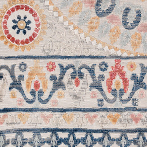 Livabliss Cabo Machine Woven Polypropylene Traditional Area Rug for Entryway Patio or Accent White, Dark Blu 2'7" x 7'3" CBO2310-2773