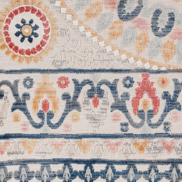 Livabliss Cabo Machine Woven Polypropylene Traditional Area Rug for Entryway Patio or Accent White, Dark Blu 2'7" x 7'3" CBO2310-2773