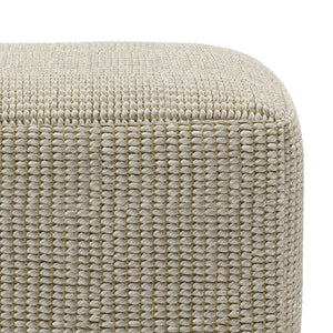 English Elm Zelma Square Woven Outdoor Indoor Pouf - Cream/Natural 100% Recycled PET, Water & UV Resistant Seat B136P159938