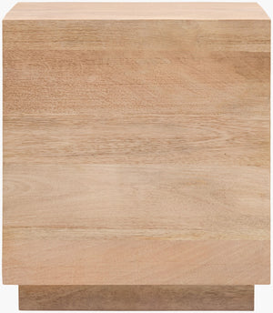 Surya Coburn Modern Mango Wood End Table - 20"H X 18"W X 16"D, Stylish, Easy To Maintain, Minimalist Design Top, Brown,Base, Brown Mango Wood,Mango Wood Cbrn001-201816