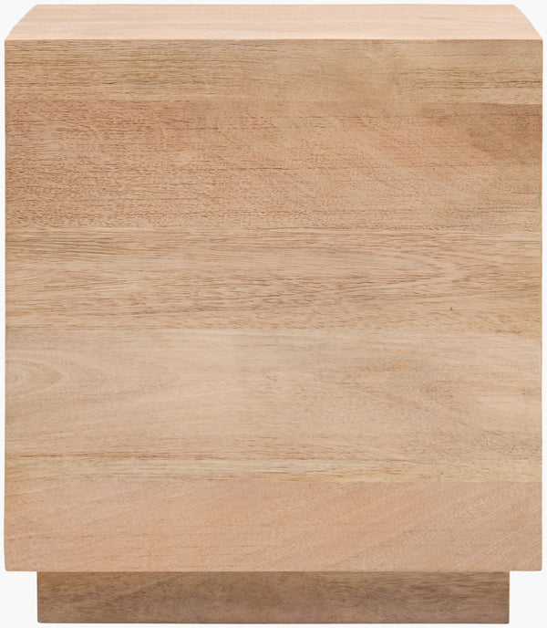 Surya Coburn Modern Mango Wood End Table - 20"H X 18"W X 16"D, Stylish, Easy To Maintain, Minimalist Design Top, Brown,Base, Brown Mango Wood,Mango Wood Cbrn001-201816