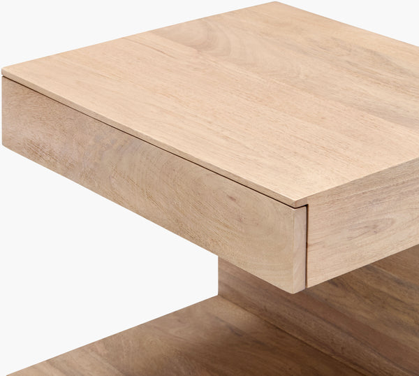 Surya Coburn Modern Mango Wood End Table - 20"H X 18"W X 16"D, Stylish, Easy To Maintain, Minimalist Design Top, Brown,Base, Brown Mango Wood,Mango Wood Cbrn001-201816