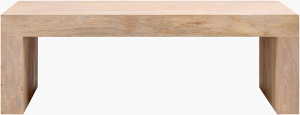 Surya Coburn Coffee Table - 16"H X 48"W Minimalist Mango Wood Design For Elegant Living Spaces Top, Brown,Base, Brown Mango Wood,Mango Wood Cbrn002-164824