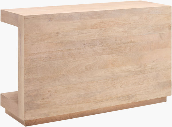 Surya Coburn 30"H X 50"W Console Table - Elegant Mango Wood Design For Modern Living Spaces & Entryways Top, Brown,Base, Brown Mango Wood,Mango Wood Cbrn003-305016