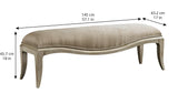 A.R.T. Furniture Starlite Bed Bench 406149-2227 Silver 406149-2227