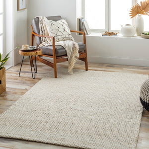 Surya Coil Bleached Handmade Jute Area Rug 2' X 3' - Cottage Charm For Living Room & High Traffic Areas Butter Jute Cbu2300-23