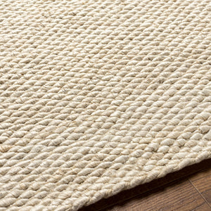 Surya Coil Bleached Handmade Jute Area Rug 2' X 3' - Cottage Charm For Living Room & High Traffic Areas Butter Jute Cbu2300-23