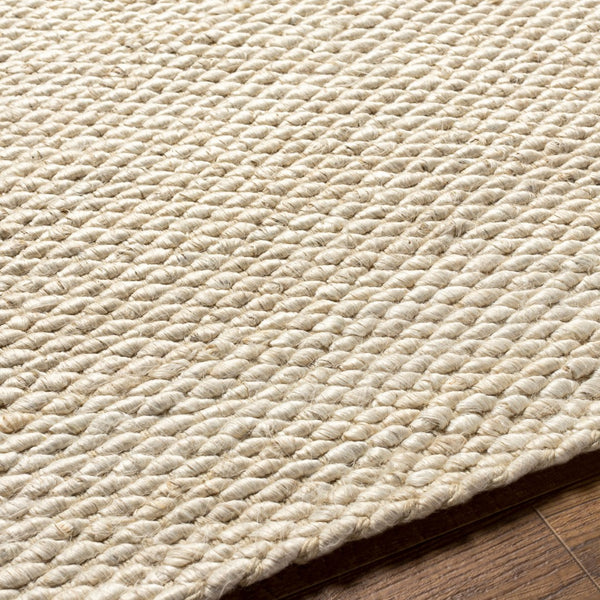 Surya Coil Bleached Handmade Jute Area Rug 2' X 3' - Cottage Charm For Living Room & High Traffic Areas Butter Jute Cbu2300-23