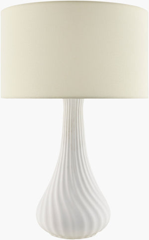 Livabliss Cabezon Concrete Body Table Lamp with Linen Shade Arts and Crafts Bedroom Accent CBZ-001
