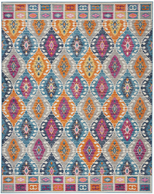 Nourison Passion PSN02 Machine Made Power-loomed No Border Indoor Only Bohemian Contemporary Rug Multicolor, Multicolor 100% Polypropylene 99446388087