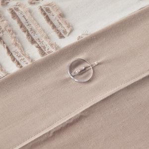 English Elm Full/Queen Ellipse Cotton Jacquard Duvet Cover Set Blush Geometric Textured Reversible, OEKO‑TEX Certified B035129133