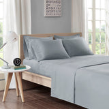 Intelligent Design Microfiber Modern/Contemporary Sheet Set with Side Storage Pockets ID20-1457 Grey