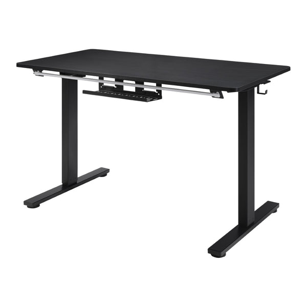 OSP Home Furnishings Primo Electric Standing Desk with Led Lighting Steel Frame and Built-in Cable Management PMO4824GD-BCF