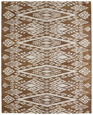 Feizy Rugs Wallace Hand-tufted Wool Medallion Rug - Durable, Stylish, And Perfect For High-traffic Spaces Brown,White Wool Wal8a43fbrn000f00