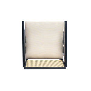 English Elm Christopher Knight Home® - 27" Woven Cane Back Bar Stool with Foam-Padded Polyester Seat, Durable Rubberwood Frame, 300lb Capacity Black+Natural,Cream Grey N780P237930B