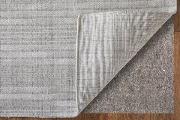 Feizy Rugs T34t8016 Highview Handwoven Polyester Rug - Modern Striped Design With Textured Depth For Stylish Spaces Gray,Ivory Polyester T34t8016ivy000c50
