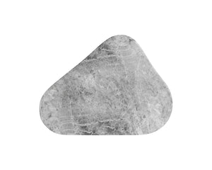 Sunpan Dali End Table - Elegant Grey Marble Finish with Unique Curvy Design for Stylish Indoor Spaces Small - 15.75W x 11.75D x 17.75H