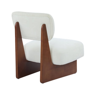 English Elm [set of 2] Beige Polyester Barrel Lounge Chairs with Black Wood Base for Living Room Beige,Walnut N767P373046W